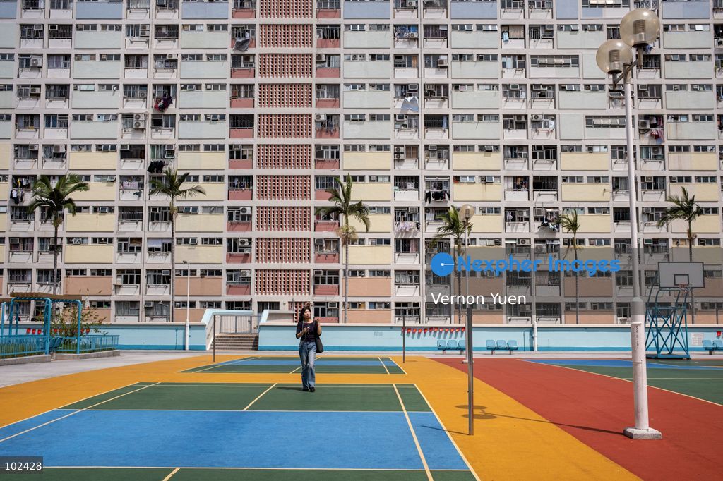 A woman walking on the playground at Choi Hung Estate on October 7, 2026 in Hong Kong. (Photo by Vernon Yuen/Nexpher Images)