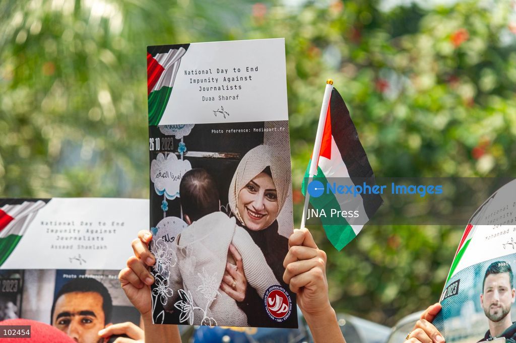 PASAY CITY, PHILIPPINES, OCTOBER 7, 2026: Pro-Palestinian activists and progressive groups march toward the United States Embassy in Manila in solidarity with Palestinians and to protest US military support for Israel on the third anniversary of the October 7, 2023 attacks and the start of the ensuing Gaza war. Demonstrators criticized continued US arms support for Israel and accused the Philippine government of failing to take stronger action over the war in Gaza. More than 74,000 Palestinians have been killed in Gaza since October 2023, according to Gaza health authorities. Photo by Charles Edmon (Photo by Charles Edmon S. Perez/JNA Press via Nexpher Images)