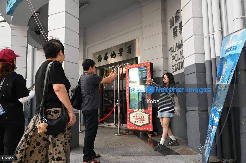 Chinese tourists visiting Old Yau Ma Tei Police Station on October 7, 2026 in Hong Kong. Today is the last day of China's National Day holiday. (Photo by Kobe Li/Nexpher Images)
