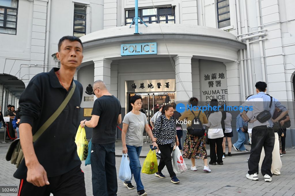 Chinese tourists visiting Old Yau Ma Tei Police Station on October 7, 2026 in Hong Kong. Today is the last day of China's National Day holiday. (Photo by Kobe Li/Nexpher Images)