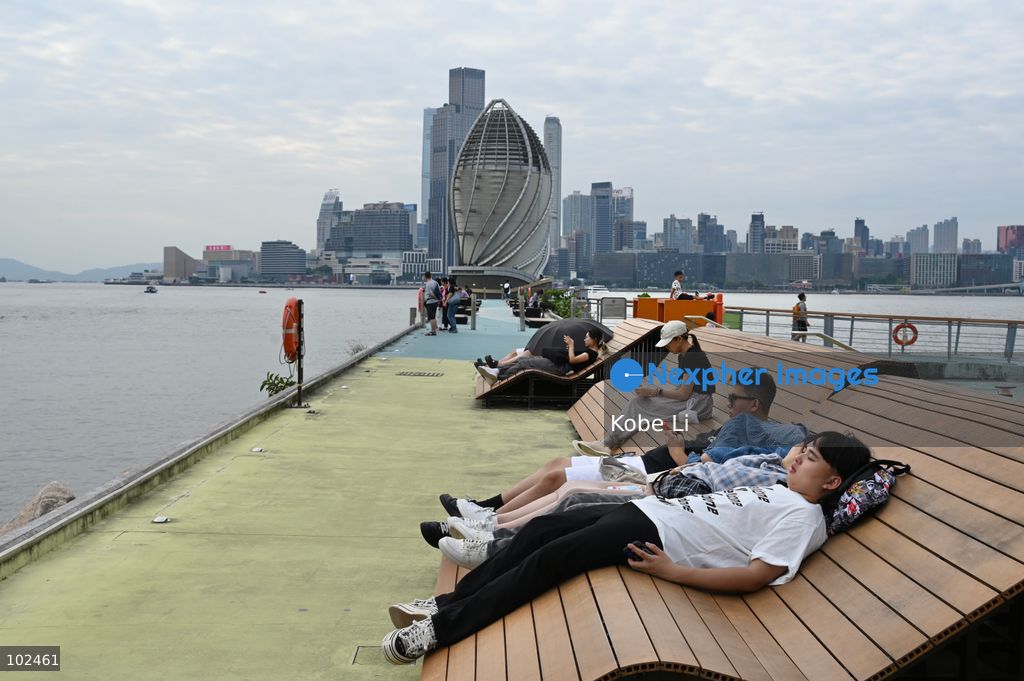 Chinese tourists visiting East Coast Park Precinct on October 6, 2026 in Hong Kong. (Photo by Kobe Li/Nexpher Images)