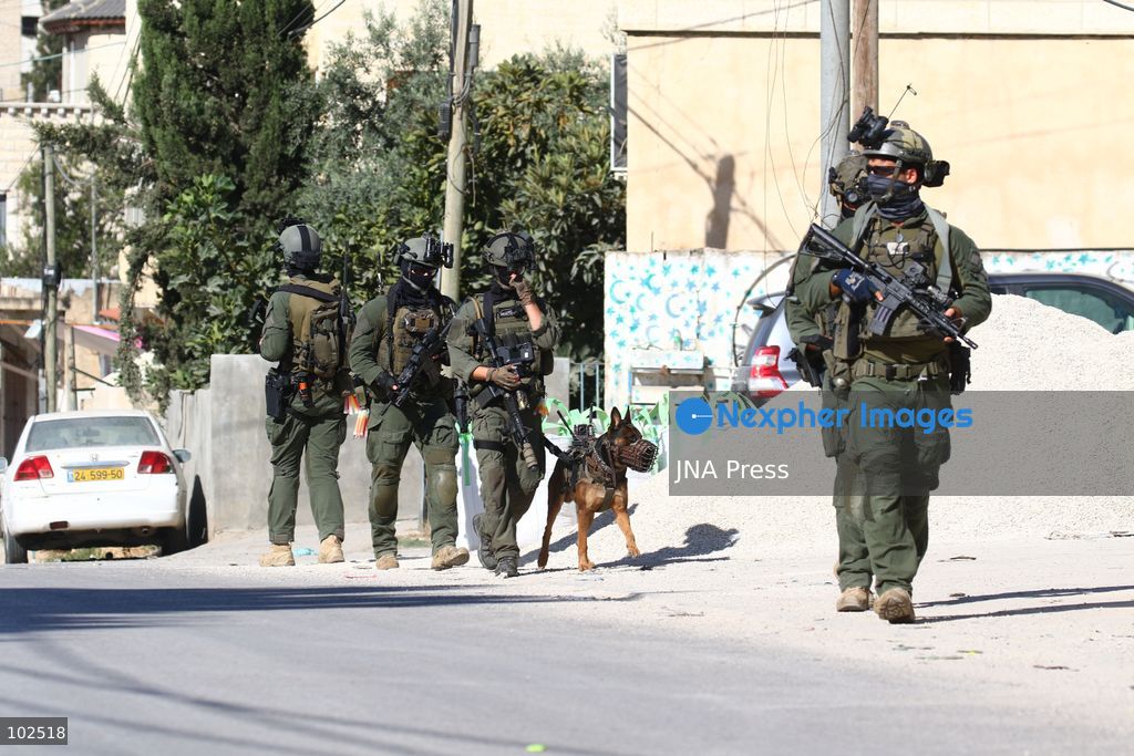 QATANNA, OCCUPIED WEST BANK, OCTOBER 7, 2026: Israeli forces carry out a military operation in the town of Qatanna, northwest of Jerusalem, raiding residential homes, detaining Palestinian residents and conducting field interrogations. Israeli forces also imposed a closure on the town, restricting movement in and out of the area. The operation in Qatanna formed part of a wider campaign across towns and villages northwest of Jerusalem, during which around 50 Palestinians were detained or arrested and dozens of homes were raided, according to Palestinian officials. Photo by Salman Mohsen Alkhatib / JNA Press. (Photo by Salman Mohsen Alkhatib/JNA Press via Nexpher Images)