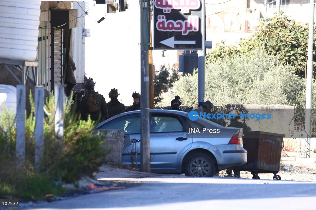 QATANNA, OCCUPIED WEST BANK, OCTOBER 7, 2026: Israeli forces carry out a military operation in the town of Qatanna, northwest of Jerusalem, raiding residential homes, detaining Palestinian residents and conducting field interrogations. Israeli forces also imposed a closure on the town, restricting movement in and out of the area. The operation in Qatanna formed part of a wider campaign across towns and villages northwest of Jerusalem, during which around 50 Palestinians were detained or arrested and dozens of homes were raided, according to Palestinian officials. Photo by Salman Mohsen Alkhatib / JNA Press. (Photo by Salman Mohsen Alkhatib/JNA Press via Nexpher Images)