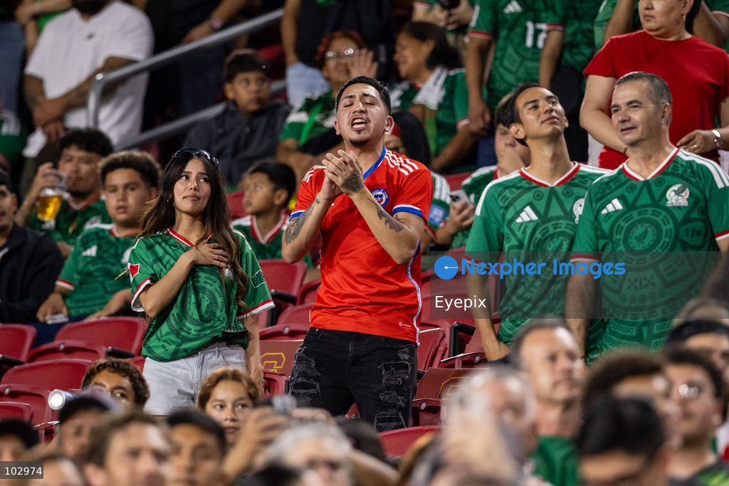 Mexicans support Mexico national team during the International Friendly football match between Mexico and Chile at Los Angeles Memorial Coliseum on October 6, 2026 in Pasadena, California. (Photo by Arturo Cordero / Eyepix Group) (Photo by Arturo Cordero / Eyepix Group/Eyepix via Nexpher Images)
