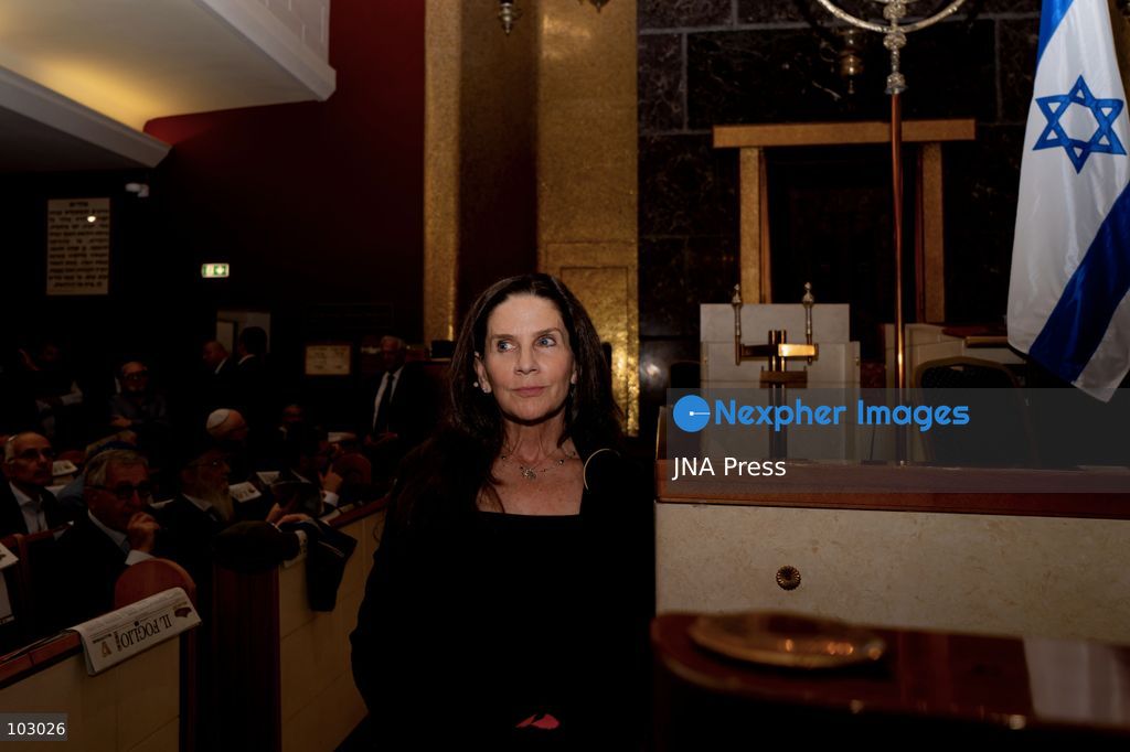 MILAN, ITALY, OCTOBER 7, 2026: Members of Milan's Jewish community and guests attend a ceremony at the Central Synagogue of Milan marking the third anniversary of the Hamas-led attacks in Israel on October 7, 2023. Holocaust survivor and Italian Senator for Life Liliana Segre attended the commemoration alongside political and civil society figures. Liz Hirsh Naftali, the great-aunt of Abigail Mor Edan, who was abducted at age three and held hostage in Gaza for 51 days before being released in November 2023, also attended and addressed the gathering. Photo by Calogero Russo/JNA PRESS (Photo by calogero russo/JNA Press via Nexpher Images)
