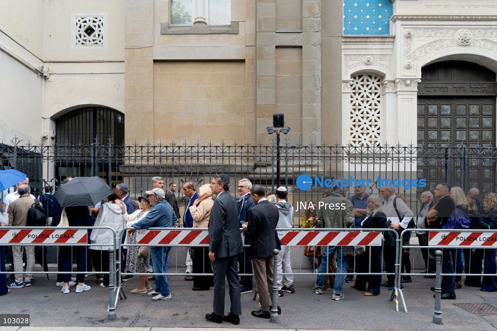 MILAN, ITALY, OCTOBER 7, 2026: Members of Milan's Jewish community and guests attend a ceremony at the Central Synagogue of Milan marking the third anniversary of the Hamas-led attacks in Israel on October 7, 2023. Holocaust survivor and Italian Senator for Life Liliana Segre attended the commemoration alongside political and civil society figures. Liz Hirsh Naftali, the great-aunt of Abigail Mor Edan, who was abducted at age three and held hostage in Gaza for 51 days before being released in November 2023, also attended and addressed the gathering. Photo by Calogero Russo/JNA PRESS (Photo by calogero russo/JNA Press via Nexpher Images)