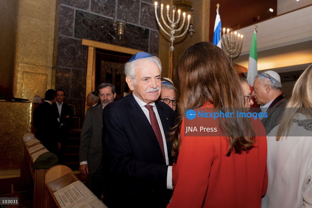 MILAN, ITALY, OCTOBER 7, 2026: Members of Milan's Jewish community and guests attend a ceremony at the Central Synagogue of Milan marking the third anniversary of the Hamas-led attacks in Israel on October 7, 2023. Holocaust survivor and Italian Senator for Life Liliana Segre attended the commemoration alongside political and civil society figures. Liz Hirsh Naftali, the great-aunt of Abigail Mor Edan, who was abducted at age three and held hostage in Gaza for 51 days before being released in November 2023, also attended and addressed the gathering. Photo by Calogero Russo/JNA PRESS (Photo by calogero russo/JNA Press via Nexpher Images)