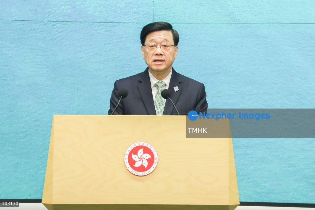 Hong Kong Chief Executive John Lee Ka-chiu speaks to reporters ahead of the weekly Executive Council meeting in Hong Kong on October 6, 2026. Lee urged the public to follow the upcoming three-day Legislative Council debate on Hong Kong's first Five-Year Plan and the 2026 Policy Address. (Photo by Gordon Choi/TMHK via Nexpher Images)