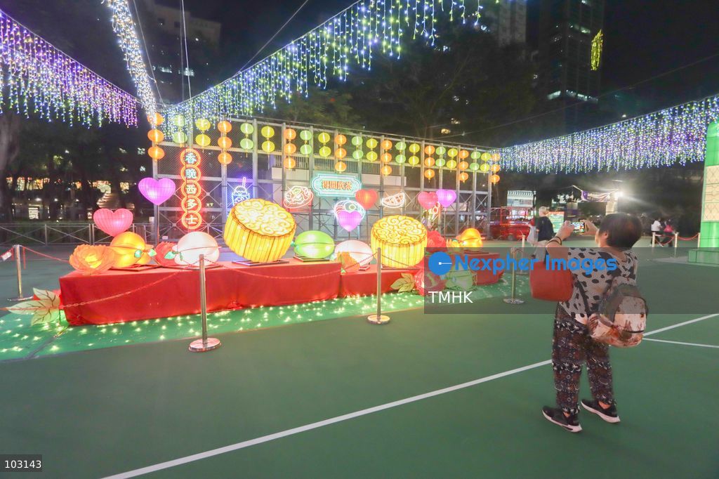 A general view of the Mid-Autumn Lantern Carnival at Victoria Park in Hong Kong on October 7, 2026. Visitors admire and photograph colourful lantern displays on the final day of the exhibition, which was extended following a positive public response. (Photo by Gordon Choi/TMHK via Nexpher Images)