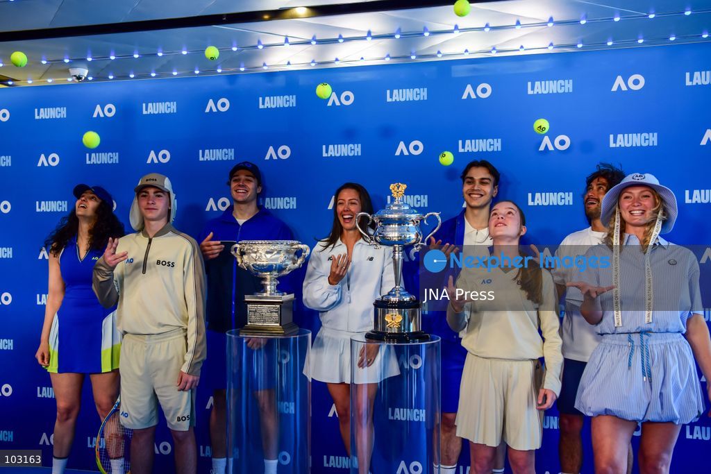 MELBOURNE, AUSTRALIA, OCTOBER 8, 2026: Tennis Australia holds the official media launch of the Australian Open 2027 Grand Slam tennis tournament at the Rod Laver Arena Concourse in Melbourne. The presentation, hosted by former tennis player Jelena Dokic and Australian tennis legend Todd Woodbridge, featured several guests and was followed by a press conference with Tennis Australia CEO Andrew Abdo ahead of the upcoming tournament. Photo by Alexander Bogatyrev / JNA Press. (Photo by Alexander Bogatyrev/JNA Press via Nexpher Images)