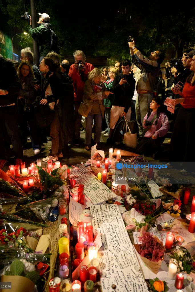 MADRID, SPAIN, OCTOBER 8, 2026: Thousands of people march through central Madrid in memory of Maricarmen Abascal, an 87-year-old woman who died on October 7, two weeks after being evicted from the apartment where she had lived for 71 years. Organized by the Sindicato de Inquilinas de Madrid, the march began at Puerta del Sol and ended outside Abascal's former home in the Retiro district. Around 20,000 people participated, according to the Spanish government's delegation in Madrid. Abascal's eviction on September 23 sparked widespread housing protests and encampments across Spain, with demonstrators demanding stronger tenant protections and measures against evictions. Photo by Tomas Calle / JNA Press. (Photo by Tomas Calle/JNA Press via Nexpher Images)