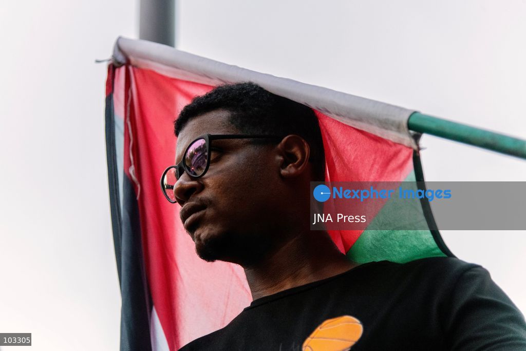 PANAMA CITY, PANAMA, OCTOBER 8, 2026: Pro-Palestinian demonstrators march through central Panama City despite heavy rain, carrying Palestinian flags and banners and chanting in solidarity with Palestinians in Gaza. Participants denounced Israel's military campaign in Gaza and called for an end to the war as they marched through the city center. Photo by Andres Trujillo / JNA Press. (Photo by Andrés Trujillo/JNA Press via Nexpher Images)