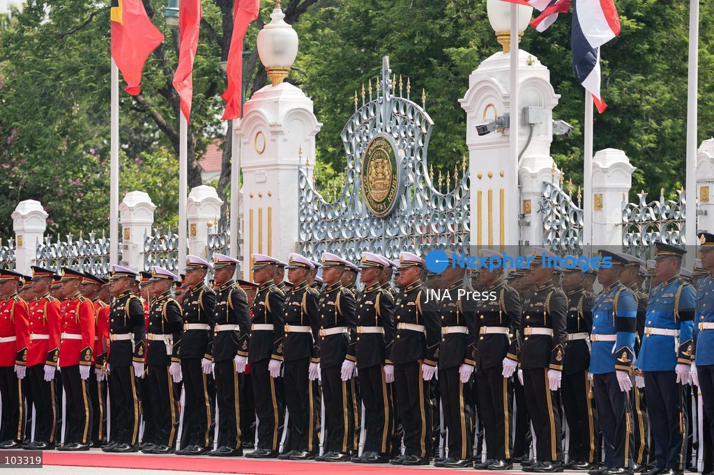 BANGKOK, THAILAND, OCTOBER 9, 2026: Thai Prime Minister Anutin Charnvirakul welcomes Timor-Leste Prime Minister Kay Rala Xanana Gusmao during an official ceremony at Government House in Bangkok. Gusmao is visiting Thailand on October 9 and 10 at Anutin's invitation, marking the first official visit by a Timor-Leste prime minister in 13 years and the first since the country became ASEAN's 11th member in October 2025. The visit includes bilateral discussions on trade, investment, security and regional cooperation. Photo by Watsawat Koktabtim / JNA Press. (Photo by Watsawat Koktabtim/JNA Press via Nexpher Images)