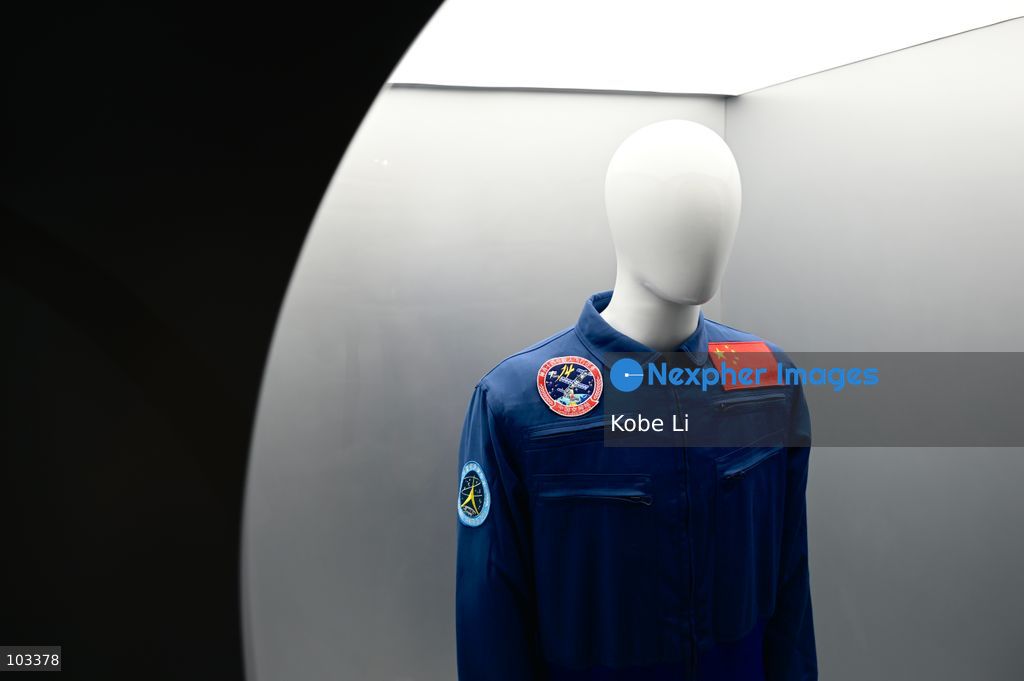 A general view showing Penguin Suit displaying at "Fly Me to the Moon – A 380,000 km Odyssey" exhibition a K11 MUSEA on October 9, 2026 in Hong Kong. (Photo by Kobe Li/Nexpher Images)