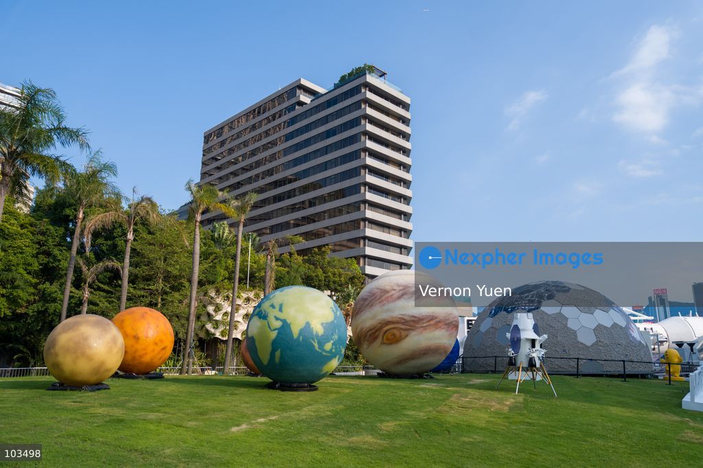 A general view showing a solar system themed display on October 10, 2026 in Hong Kong. (Photo by Vernon Yuen/Nexpher Images)
