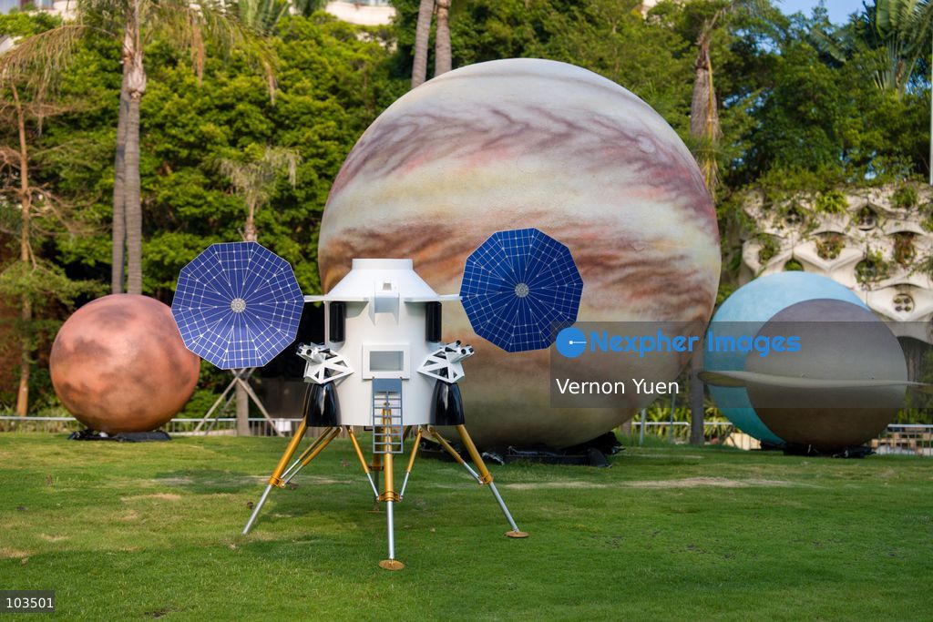 A general view showing a solar system themed display on October 10, 2026 in Hong Kong. (Photo by Vernon Yuen/Nexpher Images)