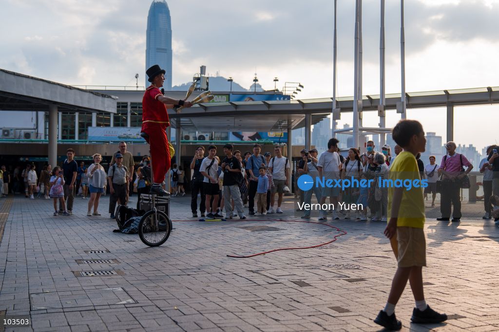 A street performer on October 10, 2026 in Hong Kong. (Photo by Vernon Yuen/Nexpher Images)