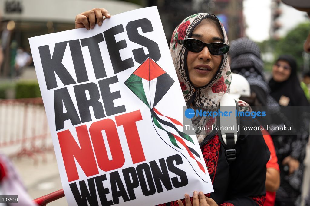 BANGKOK, THAILAND — October 10, 2026: A demonstration concerning the situation in Palestine and Lebanon was scheduled to take place outside the Embassy of Israel in Bangkok, Thailand. The event announcement listed Watermelon Wednesdays Bangkok as the organizer and scheduled the gathering from 10:00 a.m. to 12:00 p.m. local time. (Photo by Thanatchanont Jiraworathanakul/Nexpher Images)