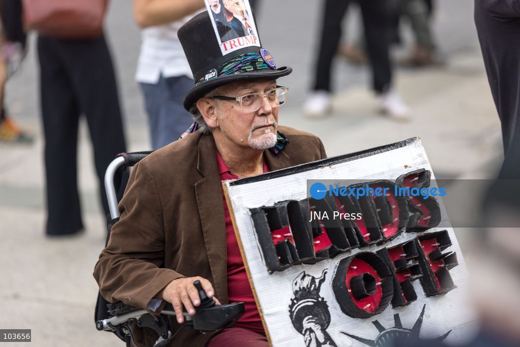 NEW YORK, UNITED STATES, OCTOBER 9, 2026: Demonstrators gather at Foley Square in Manhattan to protest US Immigration and Customs Enforcement (ICE) operations following the shooting of Oscar Belgal, 28, by a federal immigration officer during an attempted arrest in the Marble Hill neighborhood on October 8. Belgal was wounded while his five-year-old son was inside the vehicle. Protesters called for accountability and an end to ICE enforcement operations in New York City. Federal officials defended the officers' actions, saying Belgal had used his vehicle to threaten agents, while local officials called for an investigation into the shooting. Photo by Lela Edgar / JNA Press. (Photo by Lela Edgar/JNA Press via Nexpher Images)