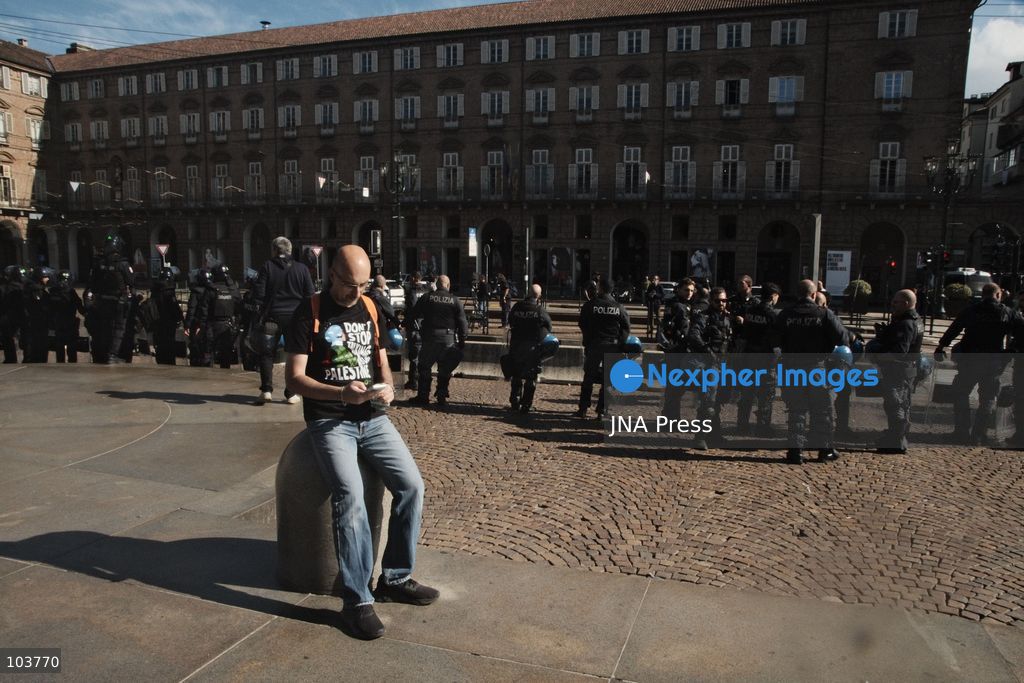 TURIN, ITALY, OCTOBER 10, 2026: Thousands of pro-Palestinian demonstrators march through Turin during a protest organized by the Torino per Gaza coalition. Tensions erupted near Piazza Castello when police blocked access to the square, leading to clashes between demonstrators and riot police before some protesters were allowed to enter. Participants carried Palestinian flags and displayed effigies of Israeli Prime Minister Benjamin Netanyahu and US President Donald Trump as they marched through the city in support of Palestine. Photo by Julian Nelaj / JNA Press. (Photo by Julian Nelaj/JNA Press via Nexpher Images)