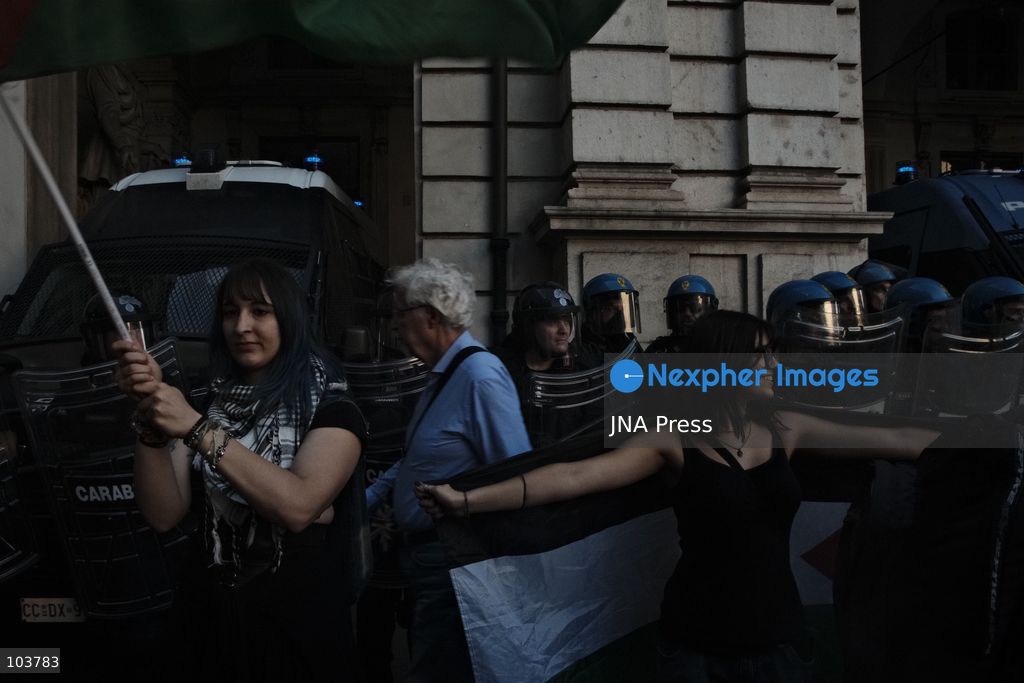 TURIN, ITALY, OCTOBER 10, 2026: Thousands of pro-Palestinian demonstrators march through Turin during a protest organized by the Torino per Gaza coalition. Tensions erupted near Piazza Castello when police blocked access to the square, leading to clashes between demonstrators and riot police before some protesters were allowed to enter. Participants carried Palestinian flags and displayed effigies of Israeli Prime Minister Benjamin Netanyahu and US President Donald Trump as they marched through the city in support of Palestine. Photo by Julian Nelaj / JNA Press. (Photo by Julian Nelaj/JNA Press via Nexpher Images)