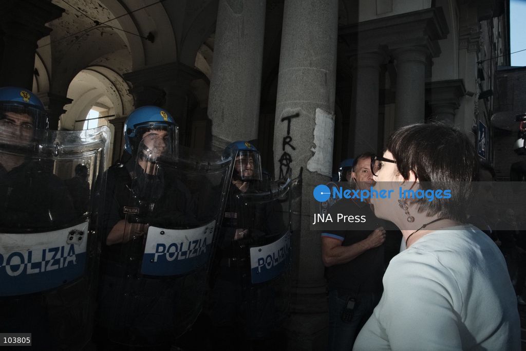 TURIN, ITALY, OCTOBER 10, 2026: Thousands of pro-Palestinian demonstrators march through Turin during a protest organized by the Torino per Gaza coalition. Tensions erupted near Piazza Castello when police blocked access to the square, leading to clashes between demonstrators and riot police before some protesters were allowed to enter. Participants carried Palestinian flags and displayed effigies of Israeli Prime Minister Benjamin Netanyahu and US President Donald Trump as they marched through the city in support of Palestine. Photo by Julian Nelaj / JNA Press. (Photo by Julian Nelaj/JNA Press via Nexpher Images)