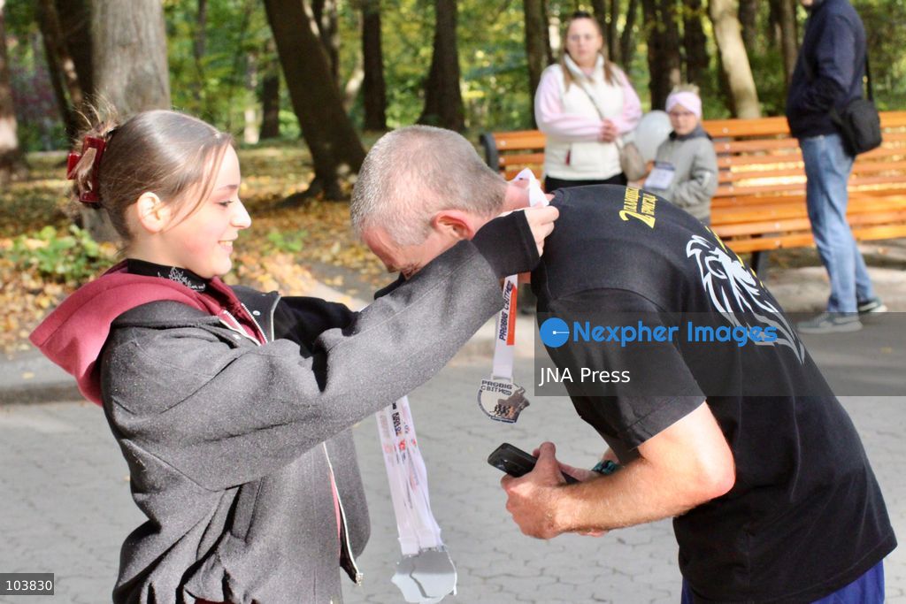 LVIV, UKRAINE, OCTOBER 10, 2026: Around 200 participants take part in the PROBIG | SviTY Run charity event in Lviv to raise funds for children and adolescents affected by the war in Ukraine. Organized by Kids of Ukraine in collaboration with PROBIG and event partners, the fundraiser featured 2.5-kilometer and 5-kilometer races, a children's race and a special race for mothers. Proceeds will support the SviTY program, which operates four psychosocial support centers in Lviv, Khmelnytskyi, Cherkasy and Zhytomyr, providing psychological assistance, social integration activities and educational guidance to adolescents affected by the war. Photo by Catherine Manso / JNA Press. (Photo by Catherine Manso/JNA Press via Nexpher Images)