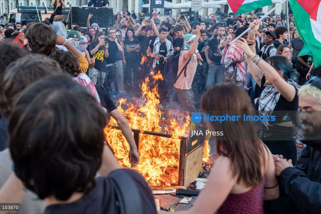 TURIN, ITALY, OCTOBER 10, 2026: Thousands of demonstrators march through the streets of Turin during a regional protest in solidarity with Palestine. Participants from across the Piedmont region gathered for the demonstration organized by Torino per Gaza, waving Palestinian flags and carrying banners as they marched through the city center. The procession passed through several neighborhoods, including Barriera di Milano, before returning toward central Turin. Italian news agency ANSA estimated attendance at around 8,000, while organizers claimed 20,000 participants. Photo by Camilla Baronetto / JNA Press. (Photo by Camilla Baronetto/JNA Press via Nexpher Images)
