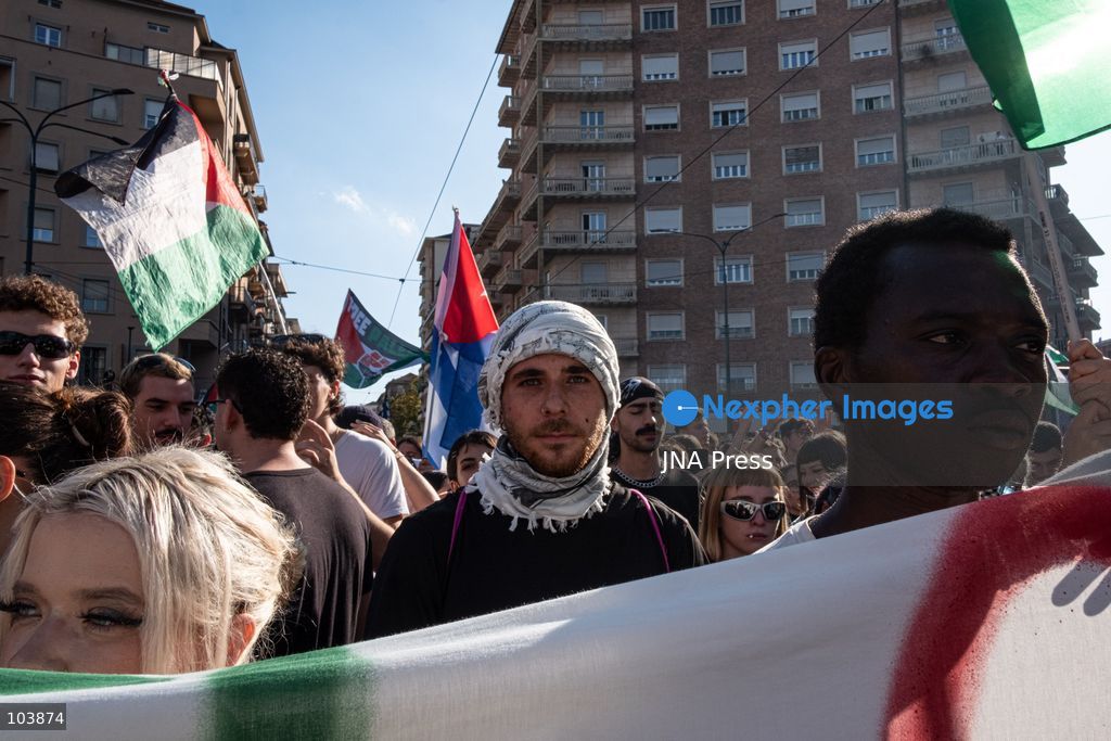 TURIN, ITALY, OCTOBER 10, 2026: Thousands of demonstrators march through the streets of Turin during a regional protest in solidarity with Palestine. Participants from across the Piedmont region gathered for the demonstration organized by Torino per Gaza, waving Palestinian flags and carrying banners as they marched through the city center. The procession passed through several neighborhoods, including Barriera di Milano, before returning toward central Turin. Italian news agency ANSA estimated attendance at around 8,000, while organizers claimed 20,000 participants. Photo by Camilla Baronetto / JNA Press. (Photo by Camilla Baronetto/JNA Press via Nexpher Images)