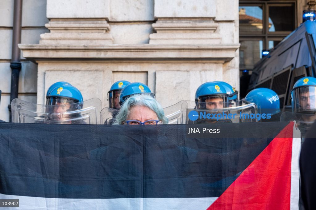TURIN, ITALY, OCTOBER 10, 2026: Thousands of demonstrators march through the streets of Turin during a regional protest in solidarity with Palestine. Participants from across the Piedmont region gathered for the demonstration organized by Torino per Gaza, waving Palestinian flags and carrying banners as they marched through the city center. The procession passed through several neighborhoods, including Barriera di Milano, before returning toward central Turin. Italian news agency ANSA estimated attendance at around 8,000, while organizers claimed 20,000 participants. Photo by Camilla Baronetto / JNA Press. (Photo by Camilla Baronetto/JNA Press via Nexpher Images)