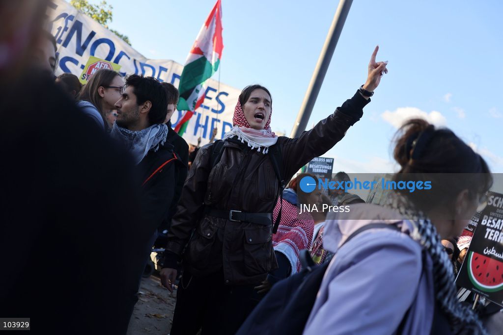 BERLIN, GERMANY, OCTOBER 10, 2026: Thousands of demonstrators take part in the "United4Palestine - No Peace on Stolen Land" march in Berlin, calling for an end to Israel's occupation of Palestinian territories. Protesters demanded that the German government halt arms exports to Israel and end its military and economic support for the country. The demonstration also highlighted opposition to Germany's policies toward Israel and concerns over the humanitarian situation in the Gaza Strip. Photo by Zaira Biagini / JNA Press. (Photo by Zaira Biagini/JNA Press via Nexpher Images)