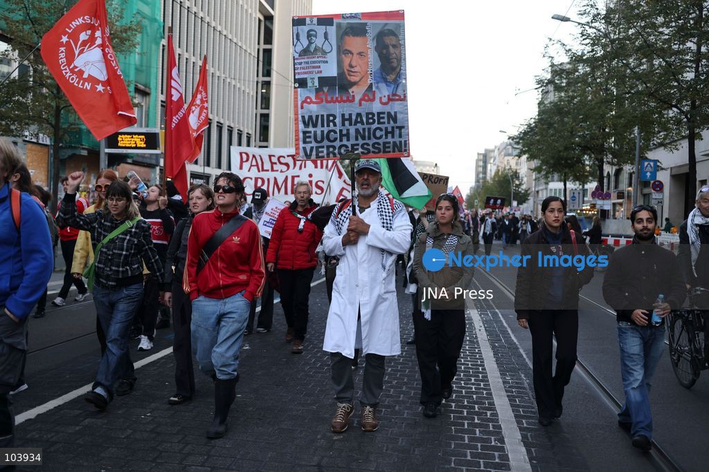 BERLIN, GERMANY, OCTOBER 10, 2026: Thousands of demonstrators take part in the "United4Palestine - No Peace on Stolen Land" march in Berlin, calling for an end to Israel's occupation of Palestinian territories. Protesters demanded that the German government halt arms exports to Israel and end its military and economic support for the country. The demonstration also highlighted opposition to Germany's policies toward Israel and concerns over the humanitarian situation in the Gaza Strip. Photo by Zaira Biagini / JNA Press. (Photo by Zaira Biagini/JNA Press via Nexpher Images)