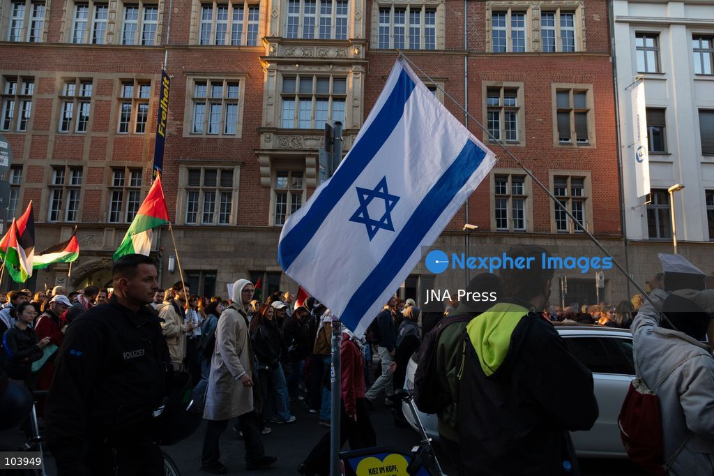 BERLIN, GERMANY, OCTOBER 10, 2026: Pro-Palestinian demonstrators march through Berlin calling for Palestinian rights and an end to the Israeli occupation. Supporters of Israel were also present as the demonstration moved through the German capital. Photo by Somaya Abdelrahman / JNA Press. (Photo by Somaya Abdelrahman/JNA Press via Nexpher Images)
