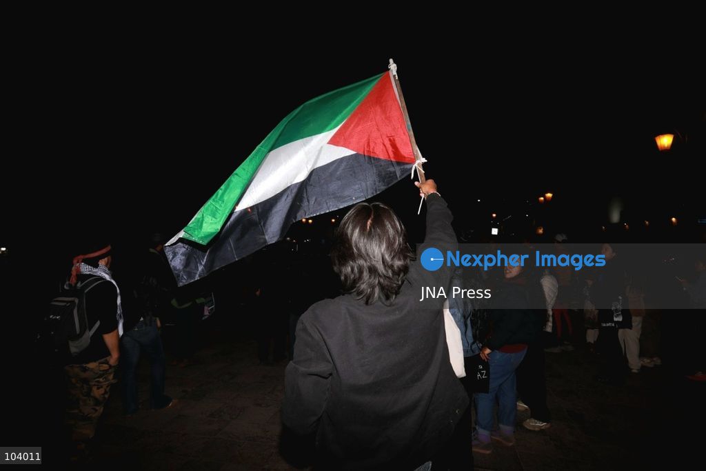 CUSCO, PERU, OCTOBER 11, 2026 : Around 40 protesters, including local residents and foreign nationals, march through the historic center of Cusco as part of the Global Action for Palestine, a coordinated international day of demonstrations. Participants called on the Peruvian government to sever diplomatic relations and military-related ties with Israel. Demonstrators also urged regional authorities to address concerns over the presence of Israeli soldiers visiting Cusco and surrounding areas, while expressing solidarity with Palestinians amid Israel's military operations. Photo by Erick Diaz/ JNA Press. (Photo by Erick Diaz Veliz/JNA Press via Nexpher Images)