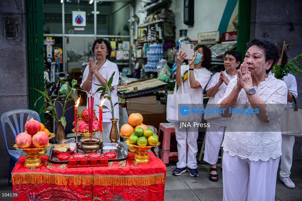 BANGKOK, THAILAND, OCTOBER 11, 2026: Devotees and performers take part in the annual deity procession organized by the Tiger God Shrine in Bangkok. The celebration features Chinese religious traditions including a procession of deities, Yingge performances, lion dances and dragon dances, as worshippers gather to pay respects and seek blessings. According to the shrine's tradition, the annual observance commemorates the day Tua Lao Eia Kong attained spiritual enlightenment. Photo by Watsawat Koktabtim / JNA Press. (Photo by Watsawat "James" Koktabtim/JNA Press via Nexpher Images)