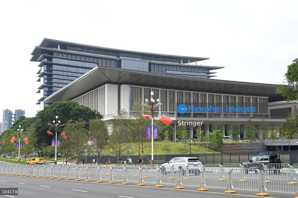The APEC Summit of Shenzhen International Communication Center on October 11, 2026 in Shenzhen, China. The APEC meeting will be held here in Shenzhen in November. (Photo by Stringer/Nexpher Images)