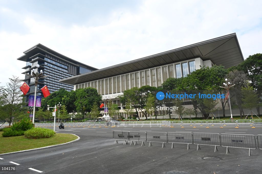 The APEC Summit of Shenzhen International Communication Center on October 11, 2026 in Shenzhen, China. The APEC meeting will be held here in Shenzhen in November. (Photo by Stringer/Nexpher Images)