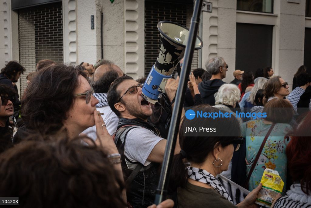 MILAN, ITALY, OCTOBER 10, 2026: Thousands of demonstrators march through central Milan in solidarity with Palestinians, marking three years since the start of the war in Gaza. Protesters carry Palestinian flags, banners and placards as they march from Piazza della Repubblica toward Piazza San Babila, calling for an end to Israel's military operations in Gaza, an arms embargo and the suspension of agreements with Israel. The demonstration was part of a nationwide mobilization organized by Palestinian groups and supporting organizations across Italy. Photo by Nadia Caimi / JNA Press. (Photo by Nadia Caimi/JNA Press via Nexpher Images)