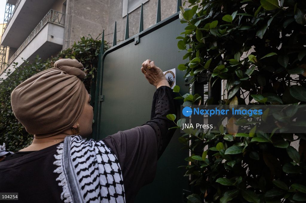 MILAN, ITALY, OCTOBER 10, 2026: Thousands of demonstrators march through central Milan in solidarity with Palestinians, marking three years since the start of the war in Gaza. Protesters carry Palestinian flags, banners and placards as they march from Piazza della Repubblica toward Piazza San Babila, calling for an end to Israel's military operations in Gaza, an arms embargo and the suspension of agreements with Israel. The demonstration was part of a nationwide mobilization organized by Palestinian groups and supporting organizations across Italy. Photo by Nadia Caimi / JNA Press. (Photo by Nadia Caimi/JNA Press via Nexpher Images)