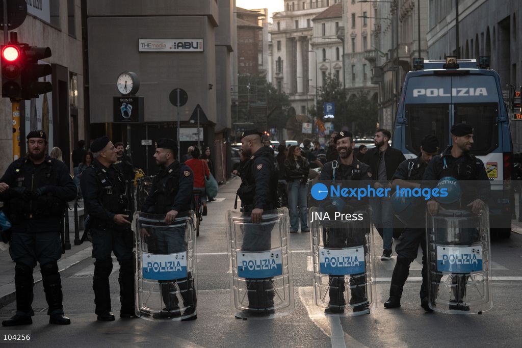 MILAN, ITALY, OCTOBER 10, 2026: Thousands of demonstrators march through central Milan in solidarity with Palestinians, marking three years since the start of the war in Gaza. Protesters carry Palestinian flags, banners and placards as they march from Piazza della Repubblica toward Piazza San Babila, calling for an end to Israel's military operations in Gaza, an arms embargo and the suspension of agreements with Israel. The demonstration was part of a nationwide mobilization organized by Palestinian groups and supporting organizations across Italy. Photo by Nadia Caimi / JNA Press. (Photo by Nadia Caimi/JNA Press via Nexpher Images)