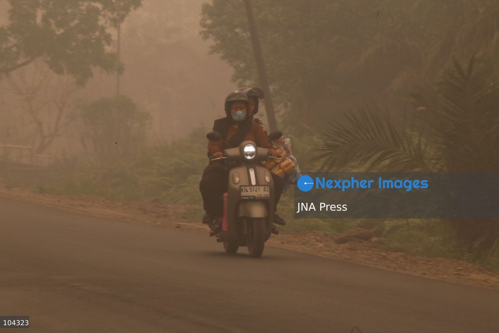 PALANGKA RAYA, CENTRAL KALIMANTAN, INDONESIA, OCTOBER 11, 2026: Members of Indonesia's Manggala Agni forest fire brigade work to extinguish a forest fire in the Sebangau area of Palangka Raya, Central Kalimantan. The firefighting team has been responding to fires affecting forests and community land in the region during the dry season. Photo by Regina Safri / JNA Press. (Photo by Regina Safri/JNA Press via Nexpher Images)