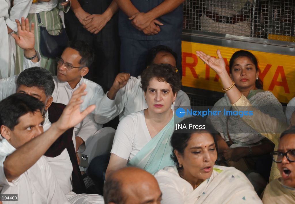 NEW DELHI, INDIA, OCTOBER 9, 2026: Indian opposition leader Rahul Gandhi leads lawmakers from the INDIA bloc in a march from Parliament towards Rashtrapati Bhavan in New Delhi. The opposition delegation sought to meet President Droupadi Murmu to raise concerns over the functioning of the Election Commission of India. Photo by Vishal Kapoor / JNA Press. (Photo by Vishal Kapoor/JNA Press via Nexpher Images)