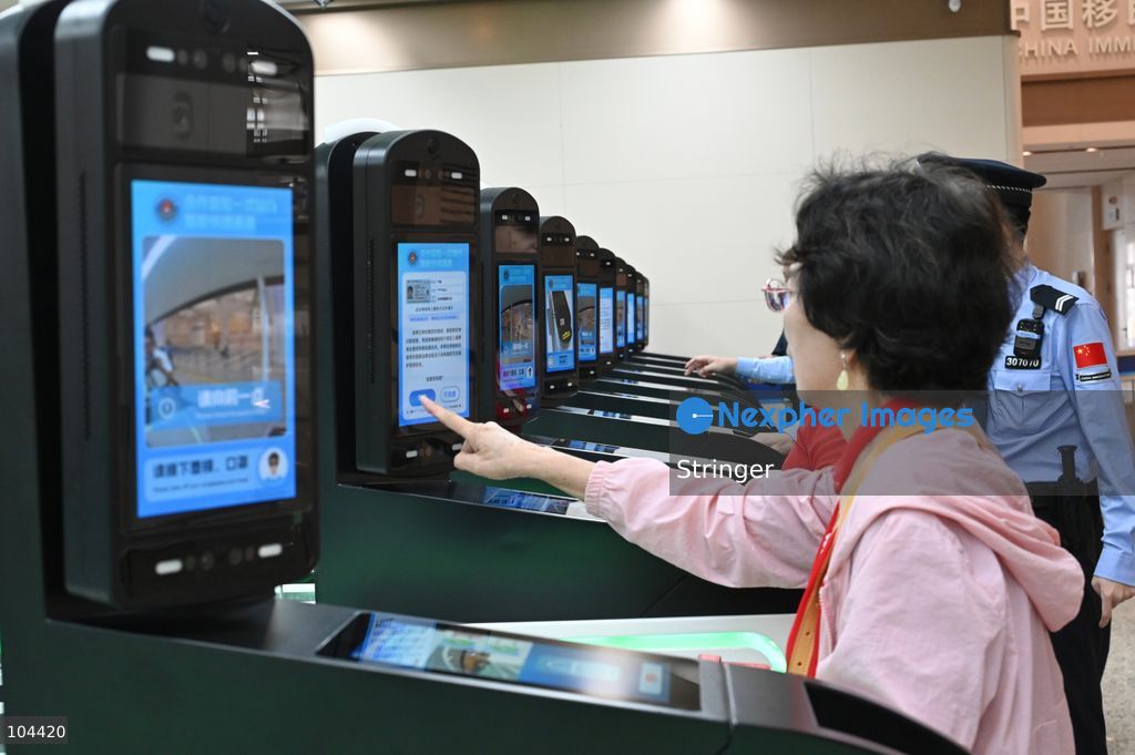Tourists using E-channel to Hong Kong from Huanggang Port on October 12, 2026 in Shenzhen, China. Huanggang Port officially opened for operation today. (Photo by Stringer/Nexpher Images)