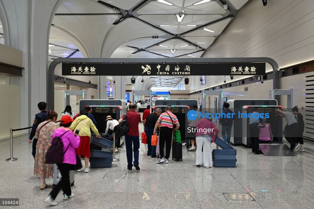 Group Tourists going to Hong Kong from Huanggang Port on October 12, 2026 in Shenzhen, China. Huanggang Port officially opened for operation today. (Photo by Stringer/Nexpher Images)