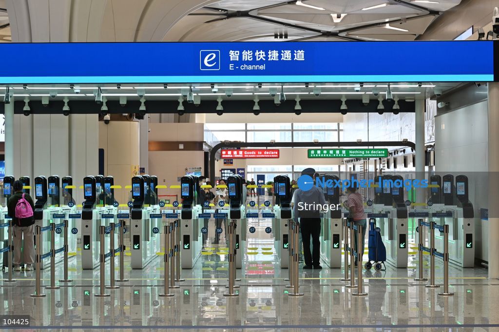 Tourists using E-channel to Hong Kong from Huanggang Port on October 12, 2026 in Shenzhen, China. Huanggang Port officially opened for operation today. (Photo by Stringer/Nexpher Images)