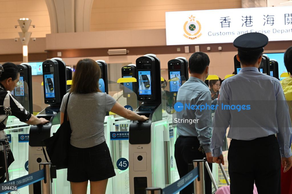 Tourists using E-channel to Hong Kong from Huanggang Port on October 12, 2026 in Shenzhen, China. Huanggang Port officially opened for operation today. (Photo by Stringer/Nexpher Images)