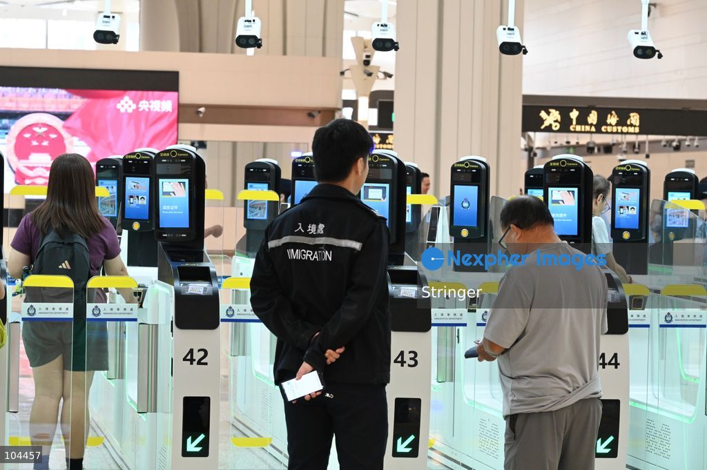 Tourists checking at Huanggang Port on October 12, 2026 in Shenzhen, China. Huanggang Port officially opened for operation today. (Photo by Stringer/Nexpher Images)