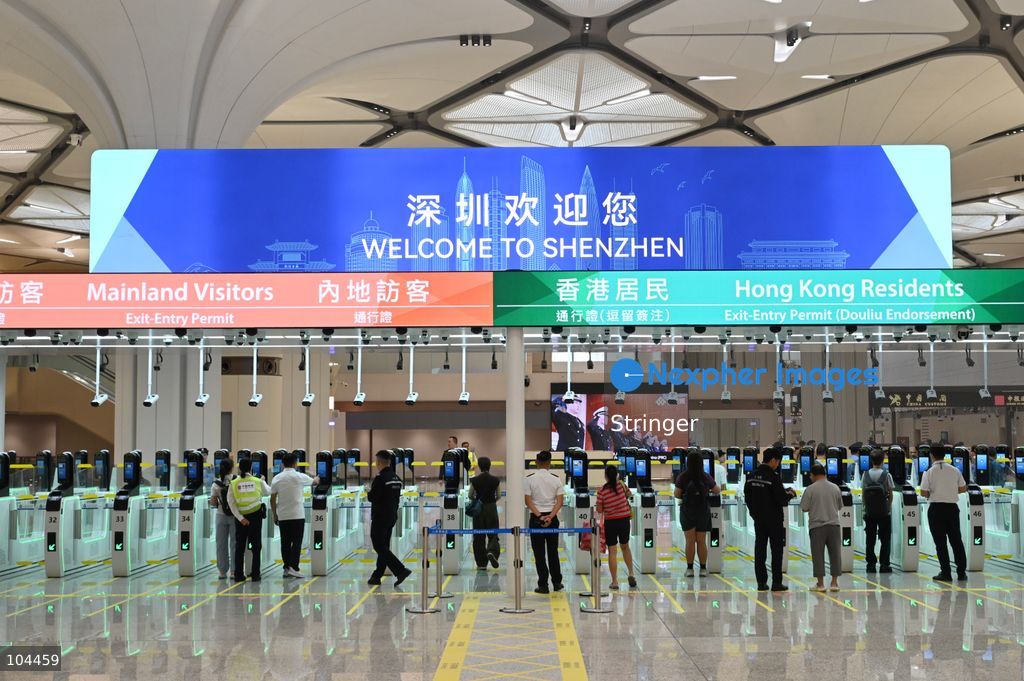 Tourists going to checking at Huanggang Port on October 12, 2026 in Shenzhen, China. Huanggang Port officially opened for operation today. (Photo by Stringer/Nexpher Images)