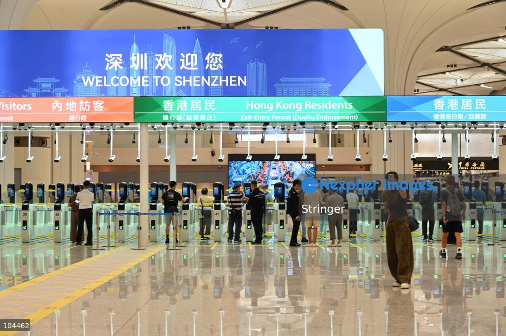 Tourists going to checking at Huanggang Port on October 12, 2026 in Shenzhen, China. Huanggang Port officially opened for operation today. (Photo by Stringer/Nexpher Images)