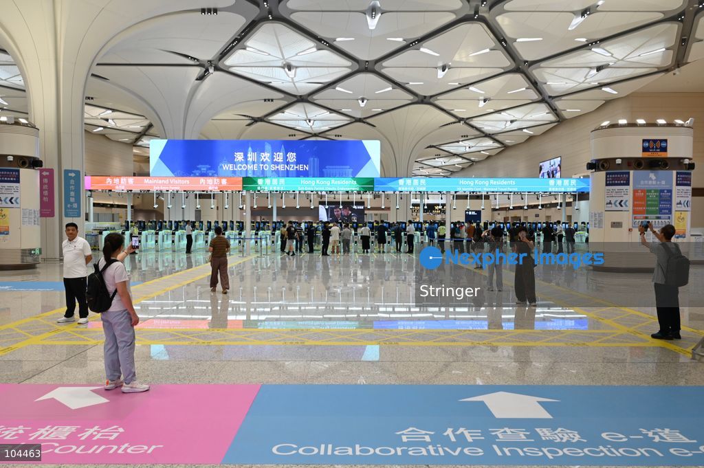 Tourists going to checking at Huanggang Port on October 12, 2026 in Shenzhen, China. Huanggang Port officially opened for operation today. (Photo by Stringer/Nexpher Images)